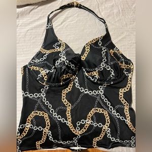 Victoria Secrets Chain Tankini Top with wire support. Size 34c
